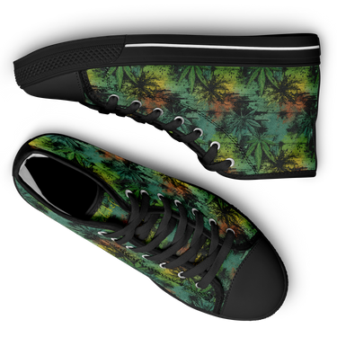 Chokefish™ Urban Peak Retro High Tops-Cannabis-006-2